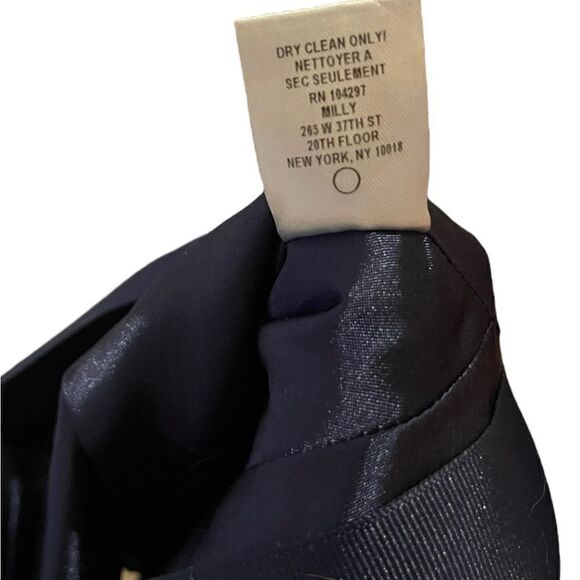 Milly Navy Blue Silk Crop Halter Strappy Racerback Tank Top Cami Size 0 - Picture 6 of 6